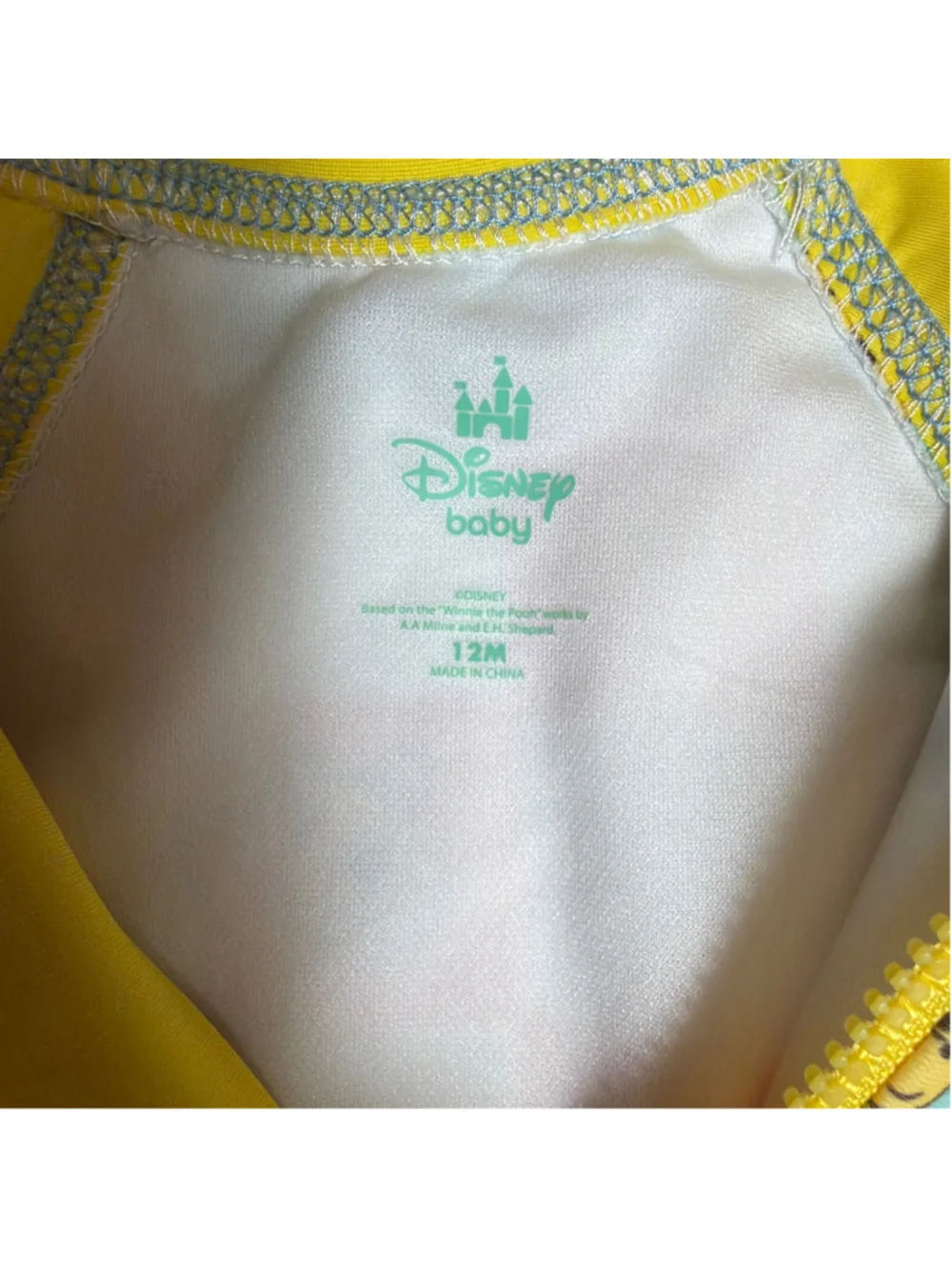 Disney Baby Winnie the Pooh Sunshine Rashguard Long Sleeve Swimsuit 12 Months